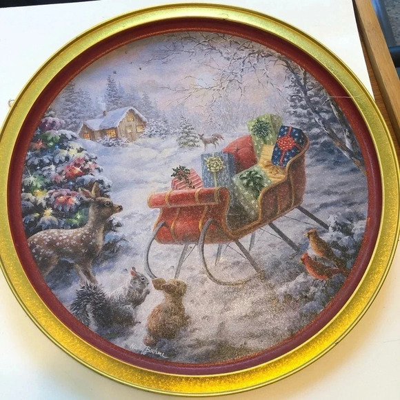 Vintage Christmas plat - Picture 1 of 2